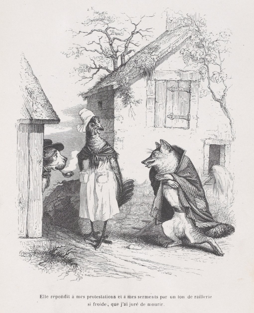 Ela respondeu aos meus protestos e xingamentos com um tom de zombaria tão frio que jurei..., ca. 1837-47. de Jean Ignace Isidore Gérard