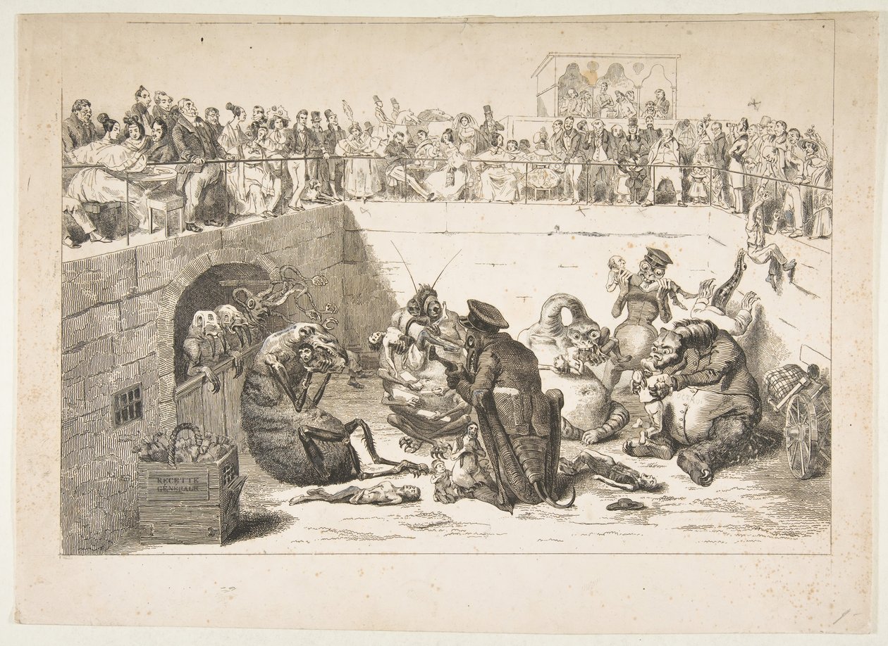 As pessoas entregues aos impostos sobre vampiros, maio de 1833 de Jean Ignace Isidore Gérard