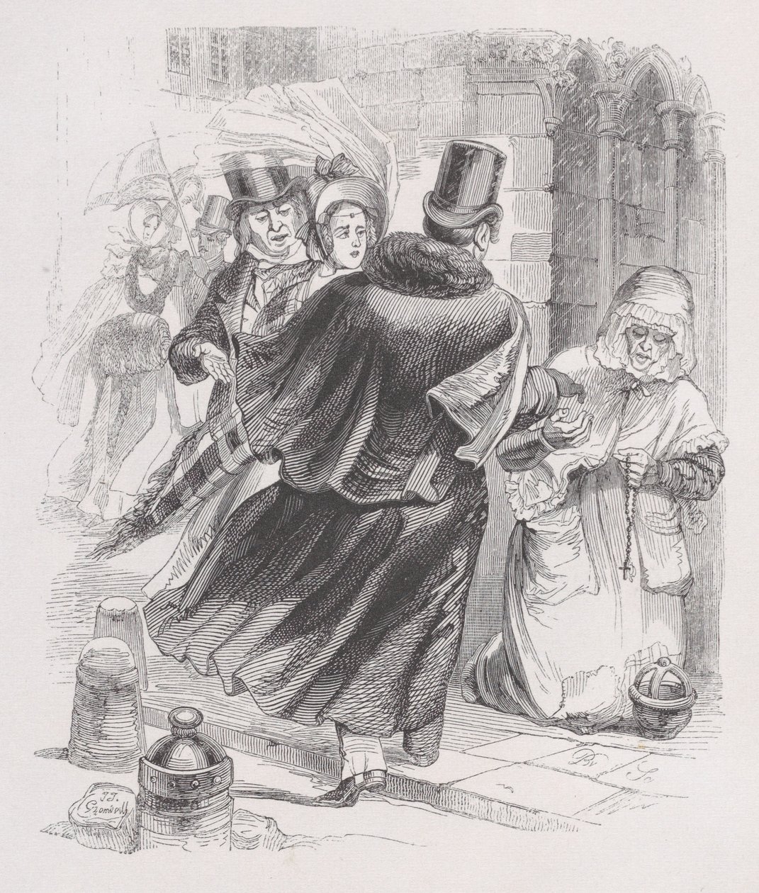 A Mulher Pobre das Obras Completas de Béranger, 1836. de Jean Ignace Isidore Gérard