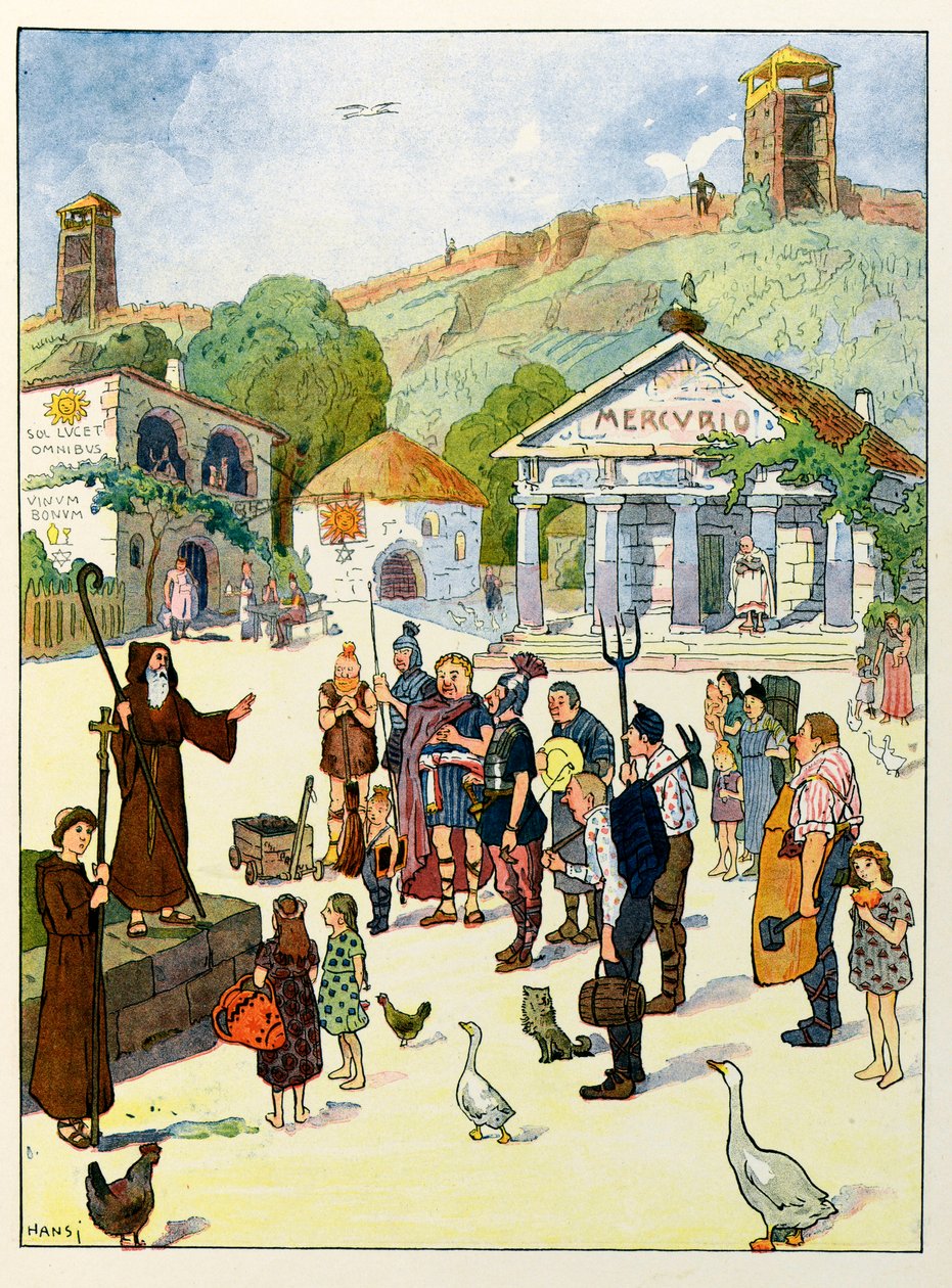A história da Alsácia conta as crianças; o cristianismo na Alsácia; de Jean Jacques (1873 1951) Waltz