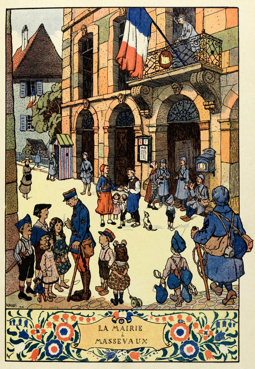 O paraíso tricolor; A Câmara Municipal de Massevaux 1918; de Jean Jacques (1873 1951) Waltz
