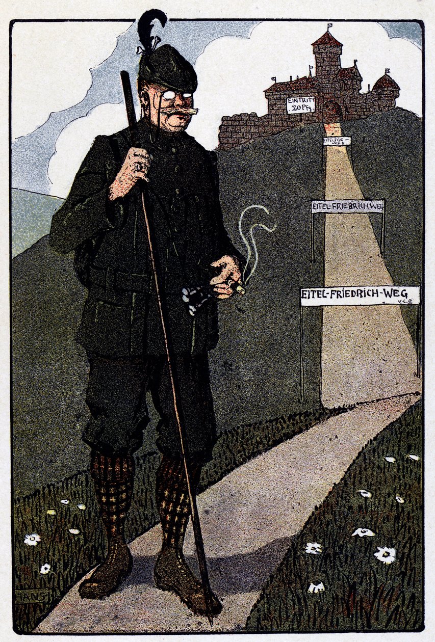 Vogesen Bilder (imagens dos Vosges) ; O castelo do Alto Koenigsbourg após restauração pelos Alemães de Jean Jacques (1873 1951) Waltz
