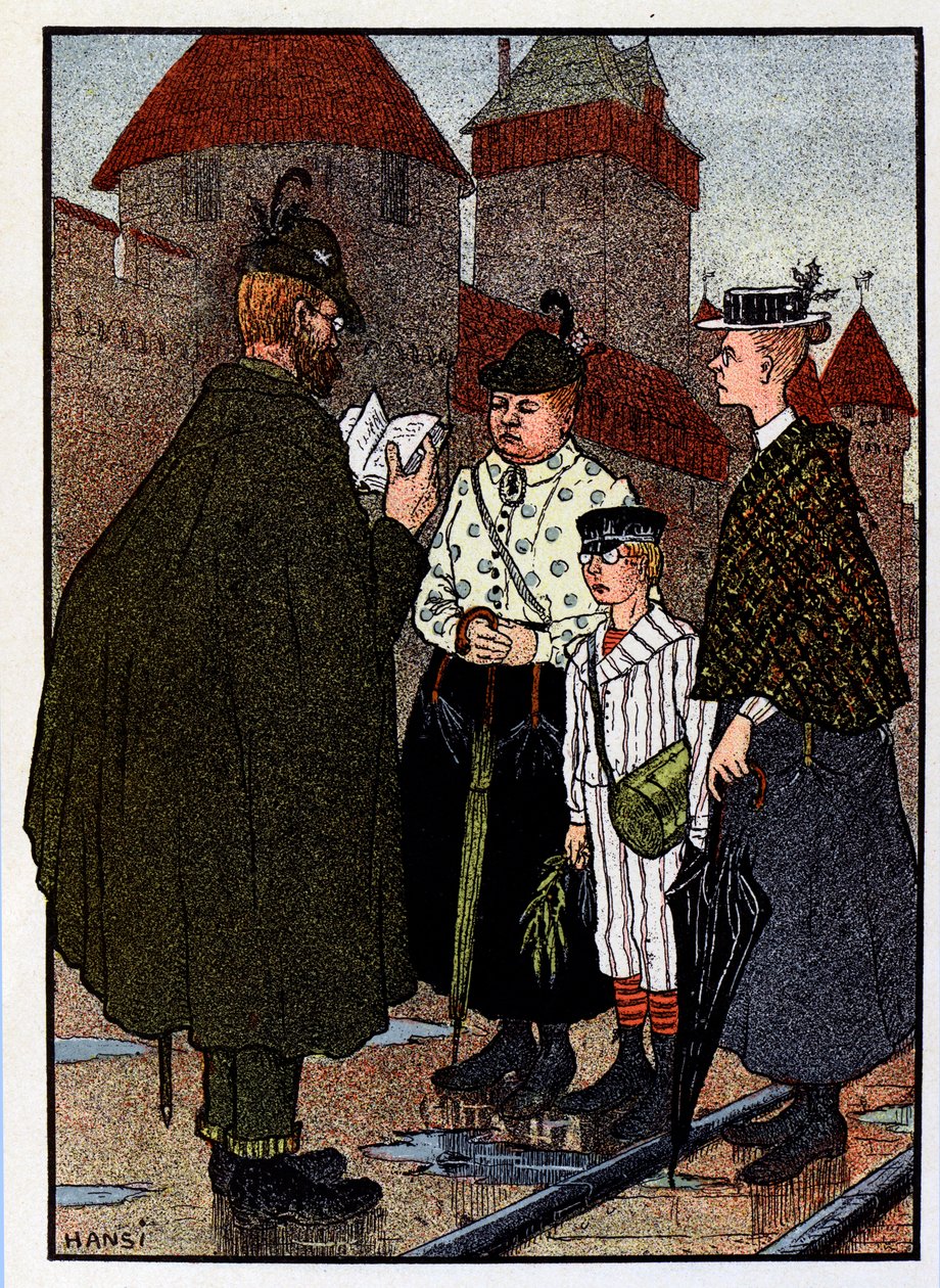Vogesen Bilder (imagens dos Vosges) ; Visita do castelo de Jean Jacques (1873 1951) Waltz