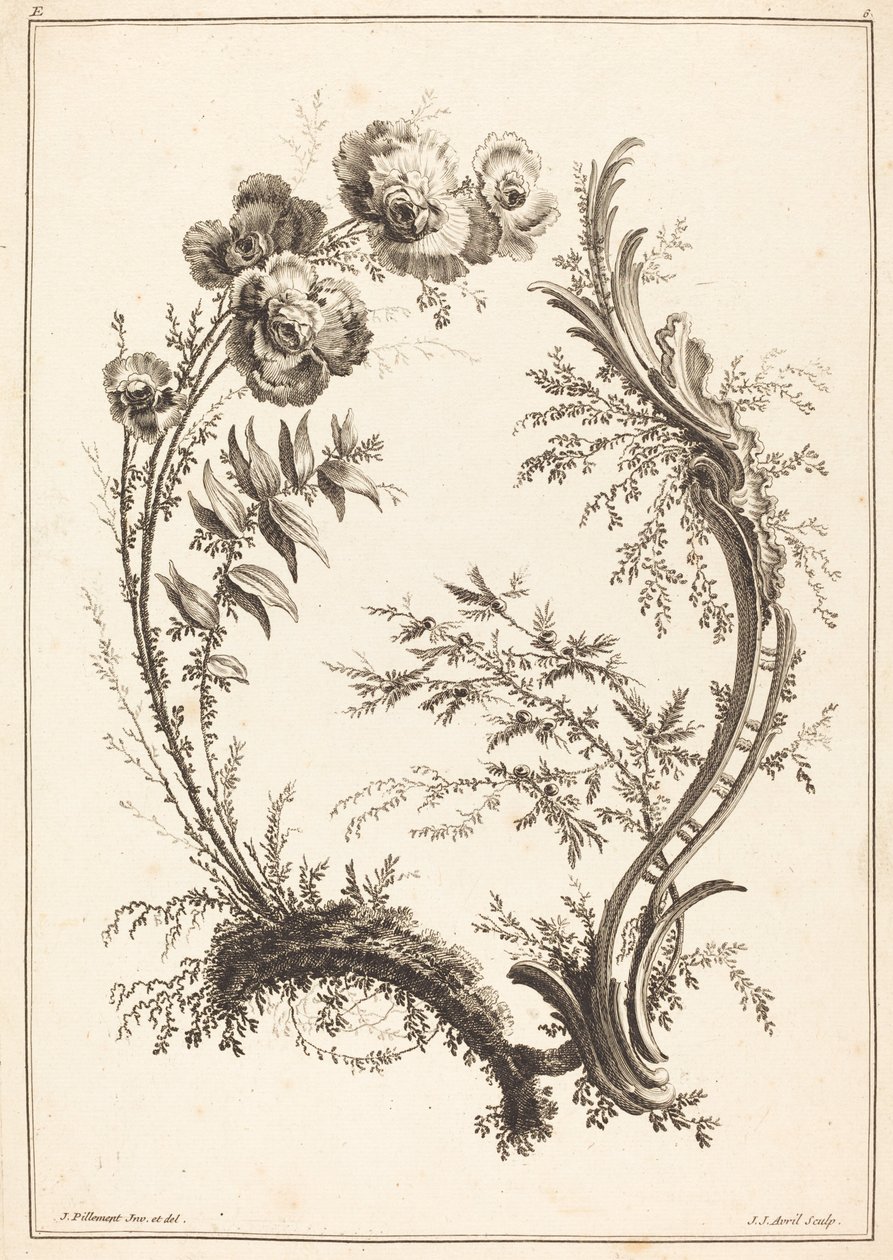 Ornamento com flores. de Jean Jacques Avril