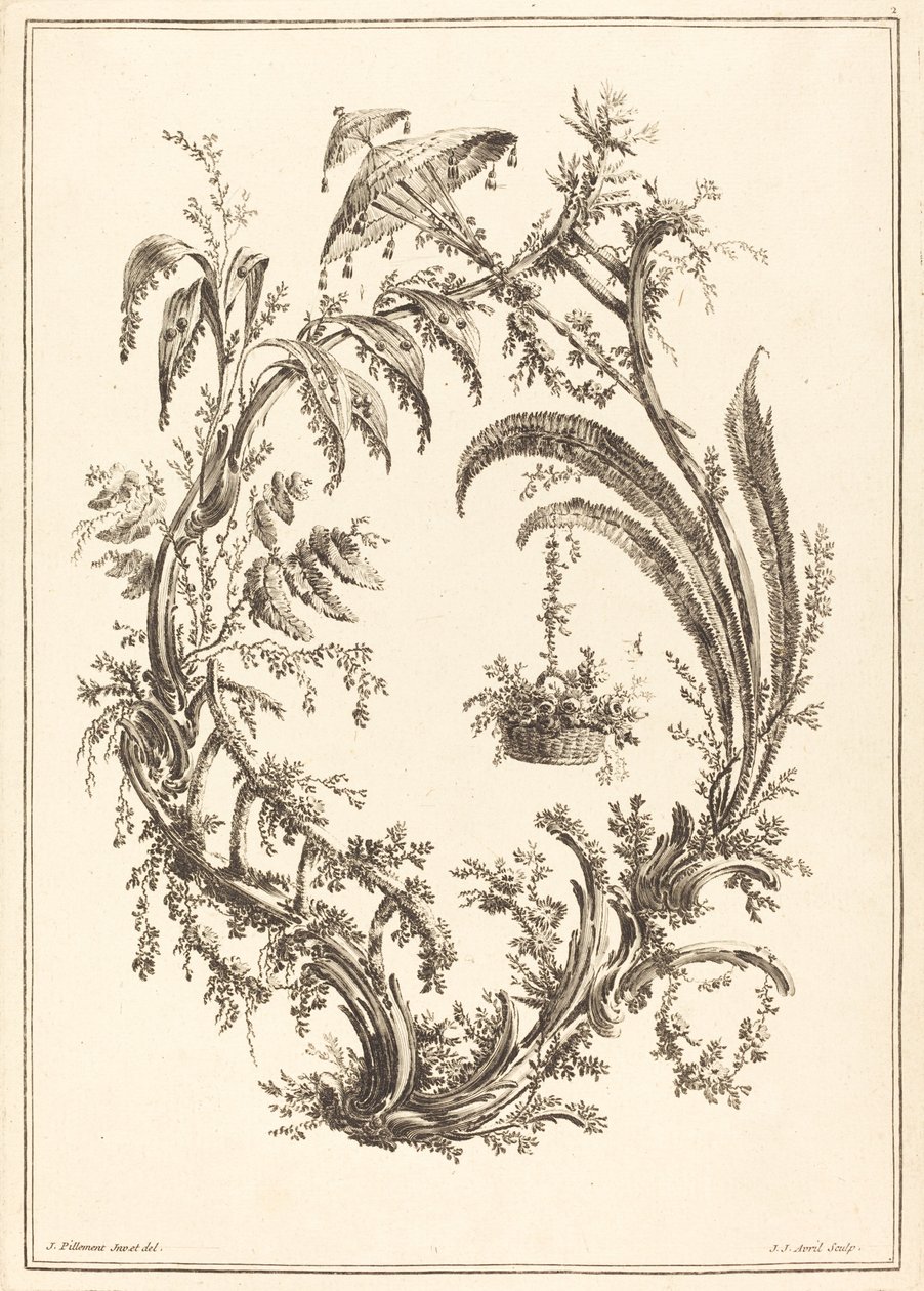 Ornamento com guarda-sol e cesta de suspensão. de Jean Jacques Avril