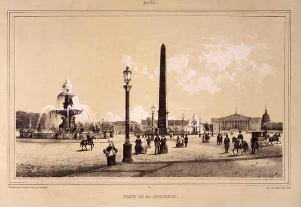 Place de la Concorde, Paris, gravada por Auguste Bry (gravura) de Jean Jacques Bachelier