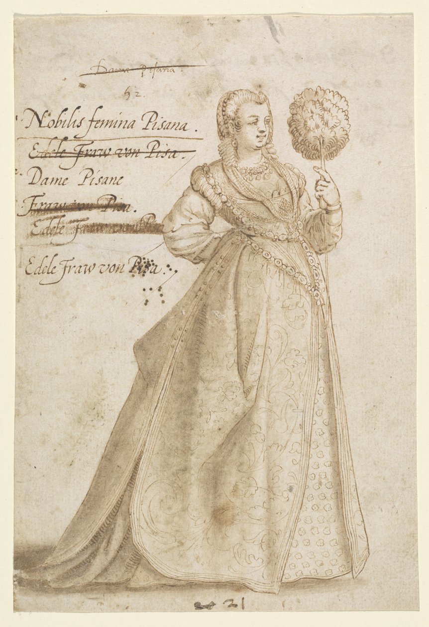 Uma Nobre Dama de Pisa de Jean Jacques Boissard