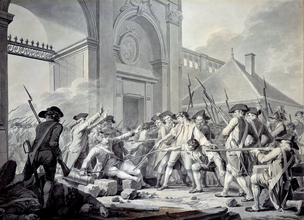 Caso Nancy: A 31 de Agosto de 1790, o Marquês de Bouillé (1739-1800) lançou uma repressão contra os soldados da guarnição de Nancy, em rebelião contra os seus oficiais. A batalha teve lugar em frente ao posto de guarda no Portão de Stainville, durante o qu de Jean Jacques Francois Le Barbier