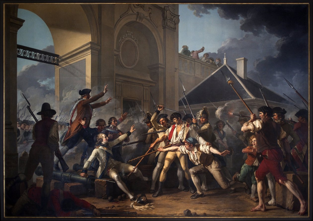 A coragem heróica dos jovens Desilles, 1791 de Jean Jacques Francois Le Barbier