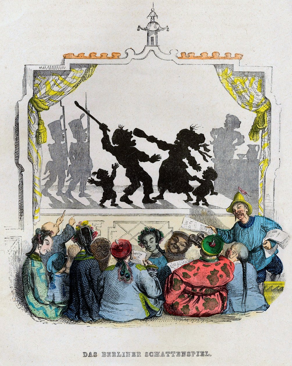 O jogo de sombras de Berlim, década de 1840. de Jean Jacques Grandville