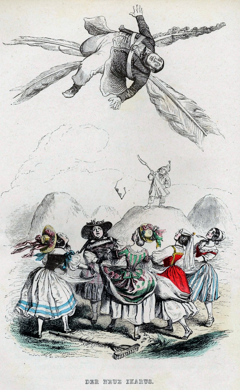 O Novo Ícaro, década de 1840. de Jean Jacques Grandville