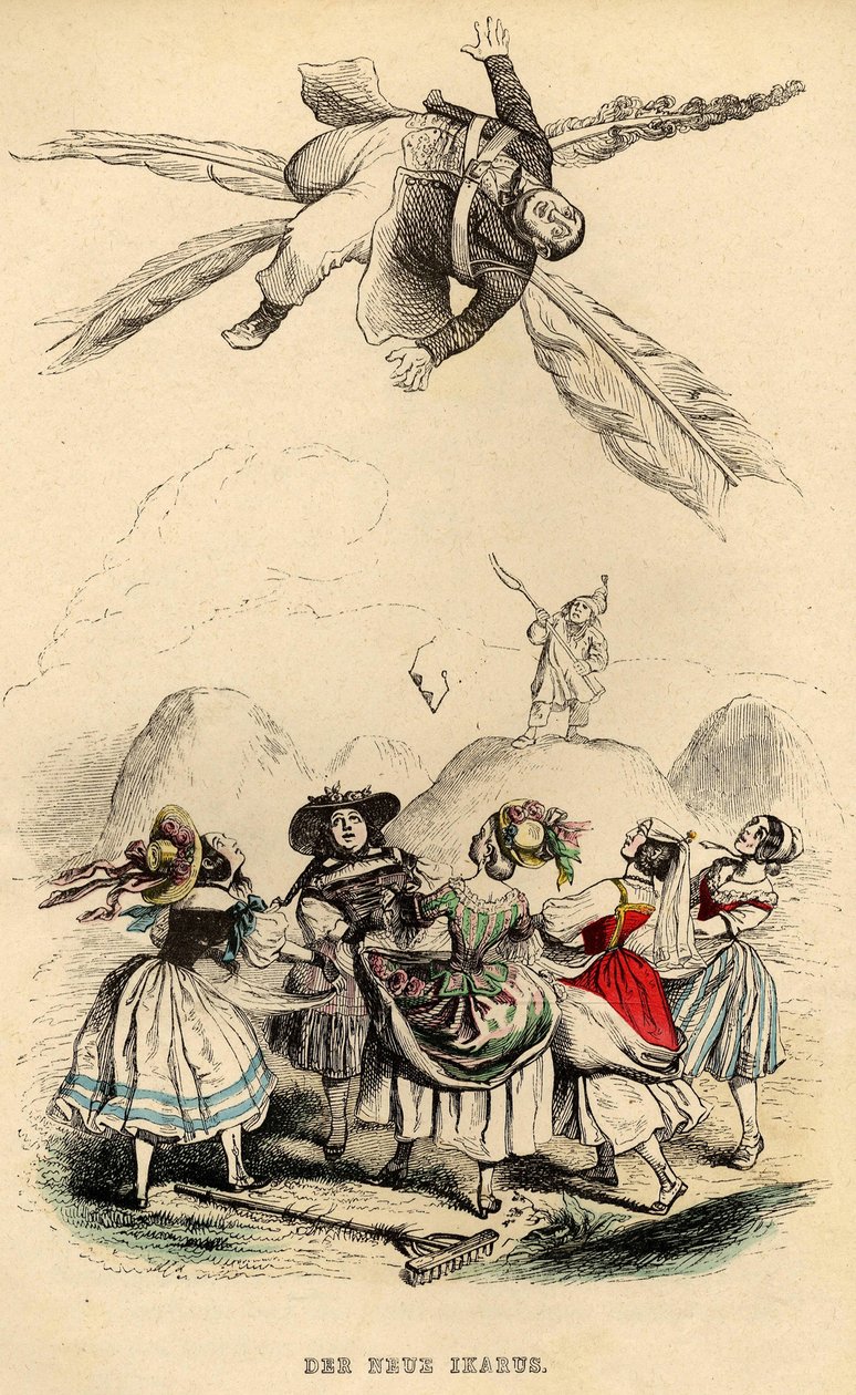 O novo Ícaro, década de 1840 de Jean Jacques Grandville