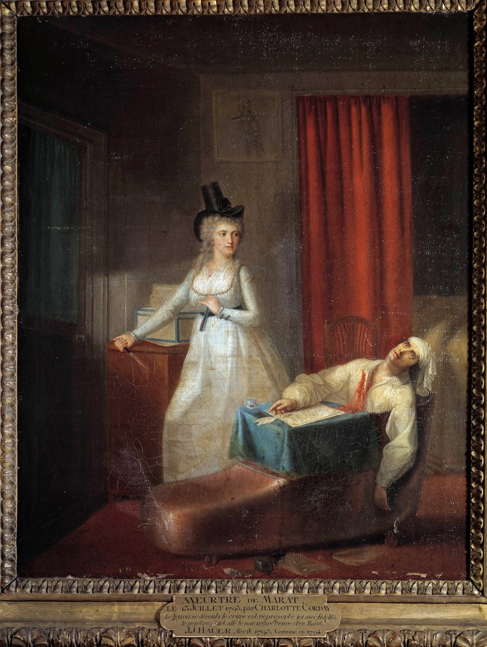 Charlotte Corday assassinada Jean Paul Marat (1743-1793) 13 de julho de Jean Jacques Hauer