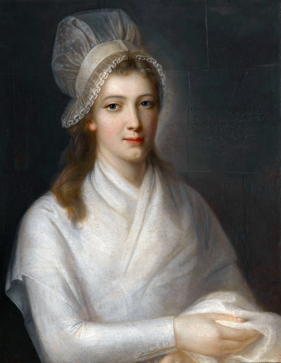 Retrato de Charlotte Corday 1768-1793 de Jean Jacques Hauer