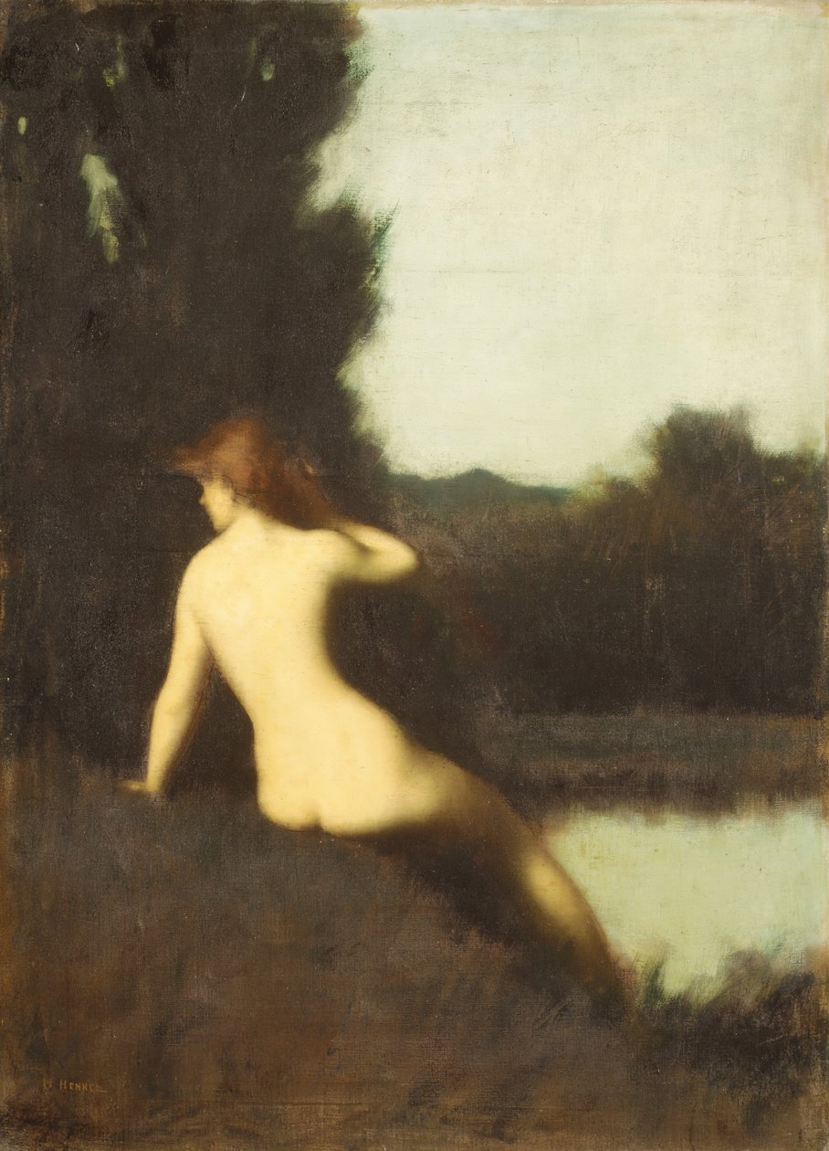 Um eco de banhista, 1881. de Jean Jacques Henner