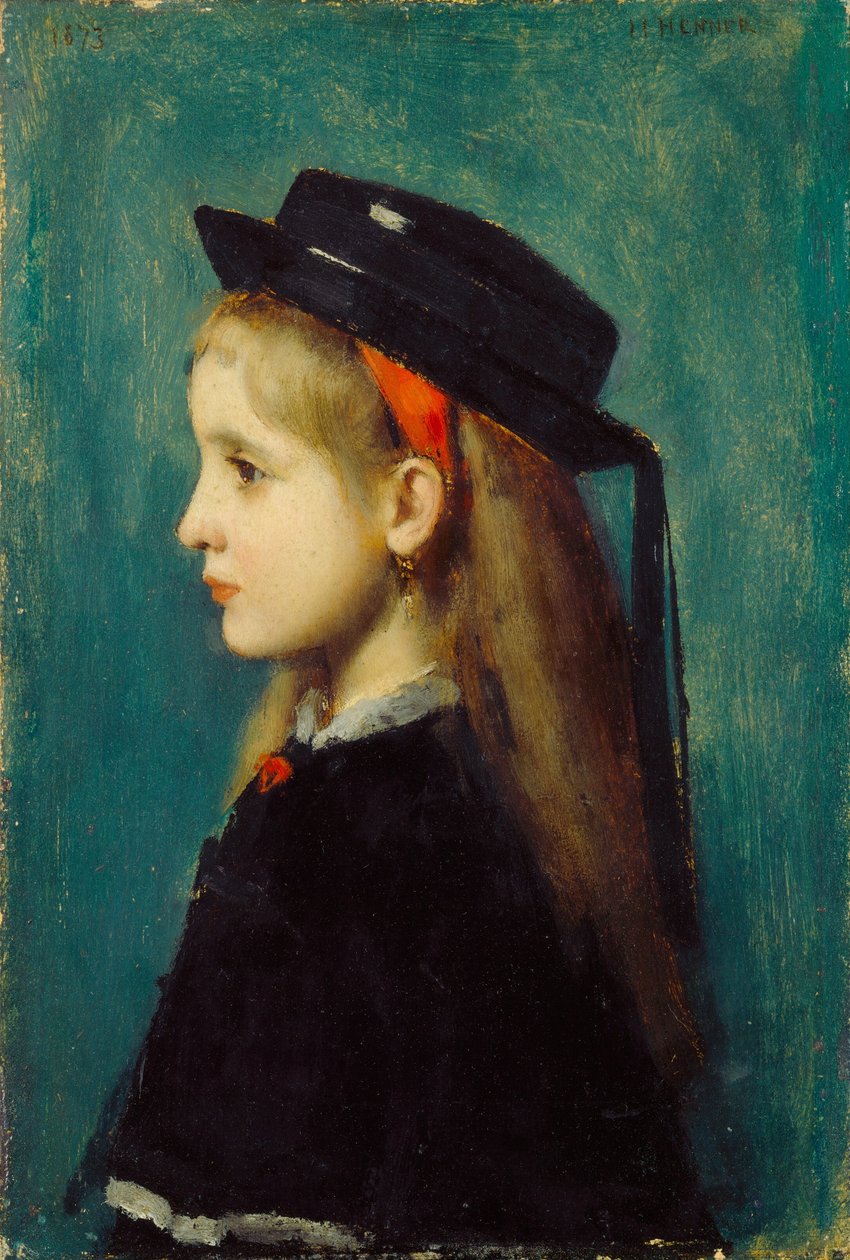 Garota da Alsácia, 1873. de Jean Jacques Henner