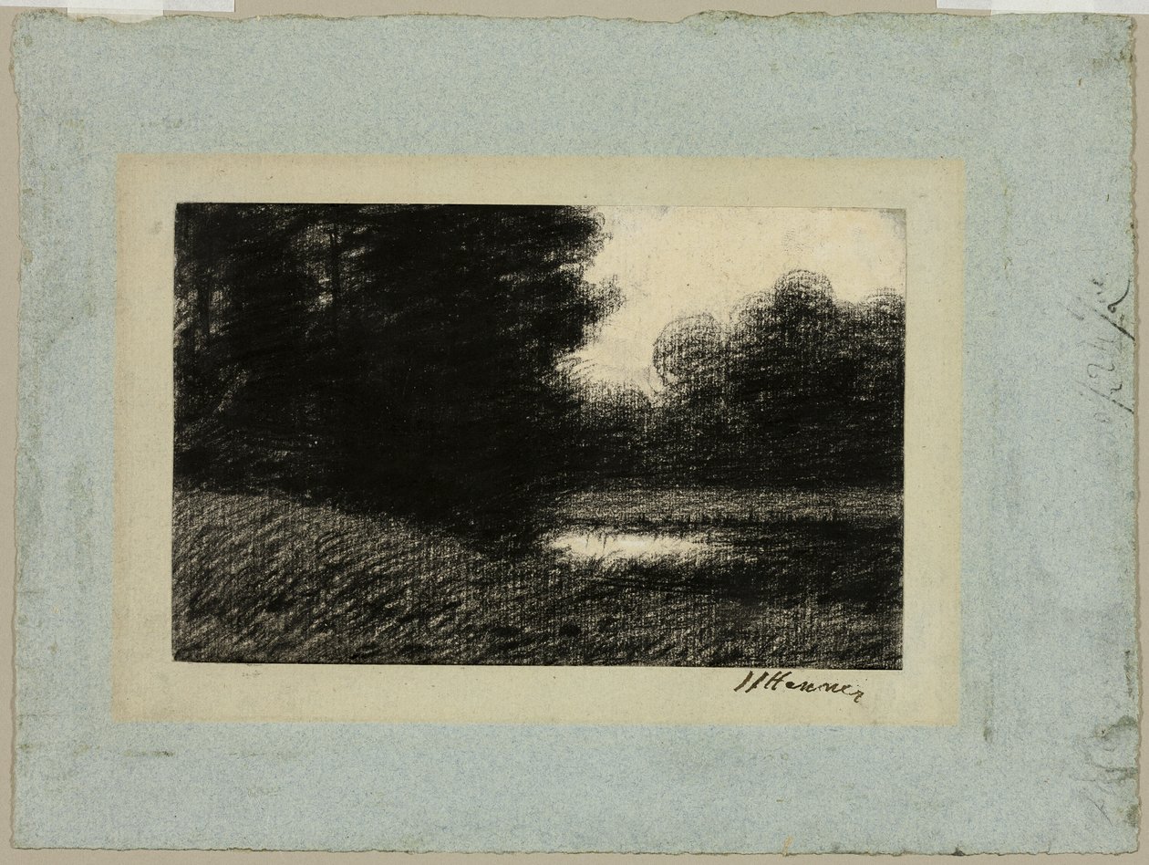 Paisagem com uma lagoa de Jean Jacques Henner