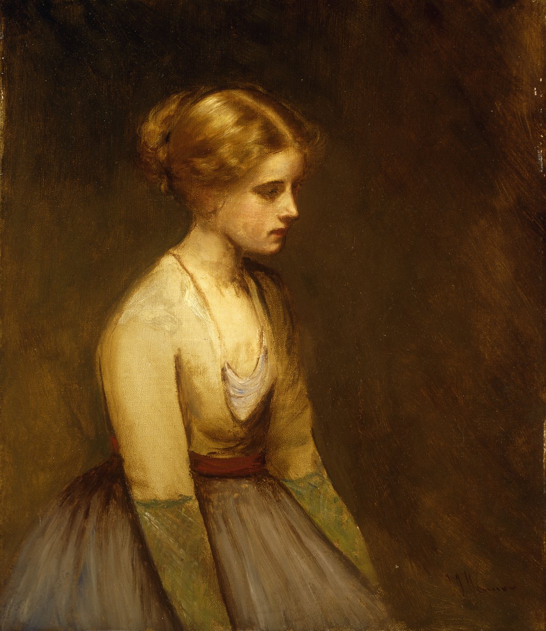 Estudo de uma beleza de cabelos louros de Jean Jacques Henner