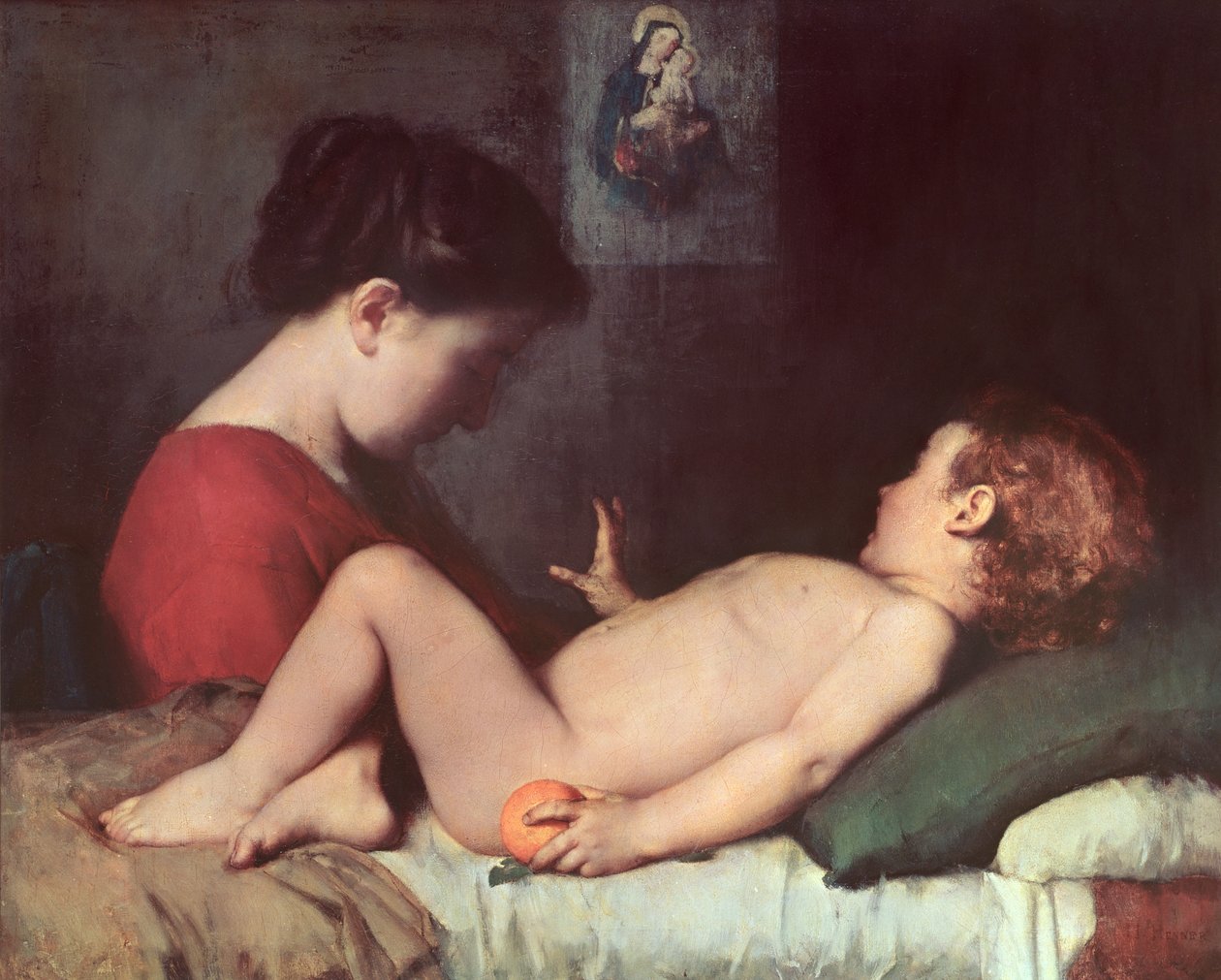 A criança desperta de Jean Jacques Henner
