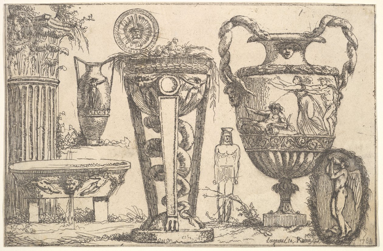 Fragmentos da Antiguidade, 1765. de Jean Jacques Lagrenee