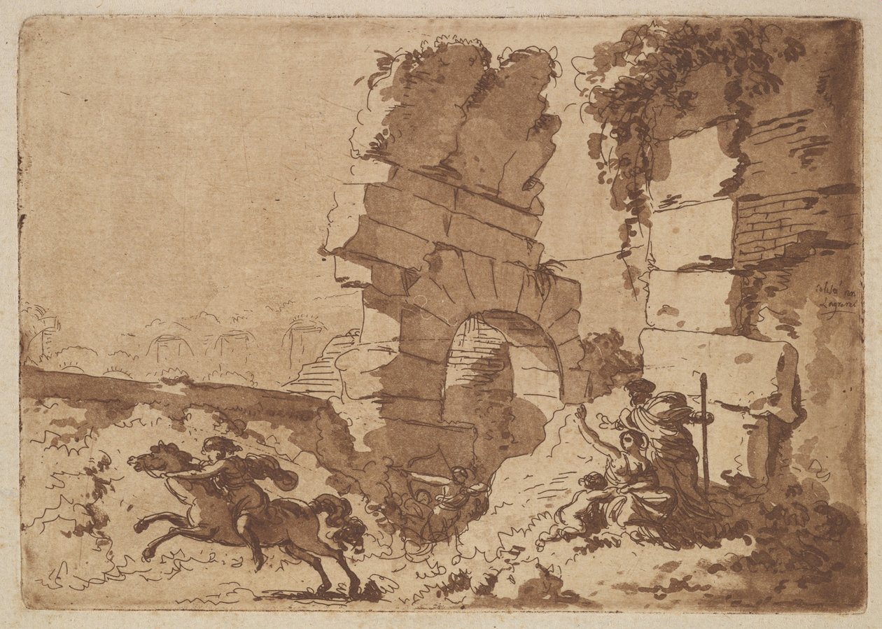 Le Colisée O Coliseu, em um álbum contendo Recueil de Compositions par Lagren..., 1782-1821. de Jean Jacques Lagrenee