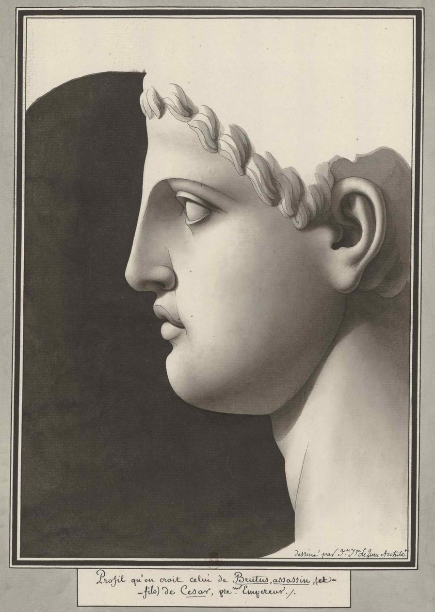 Brutus assassino filho de César. de Jean Jacques Lequeu