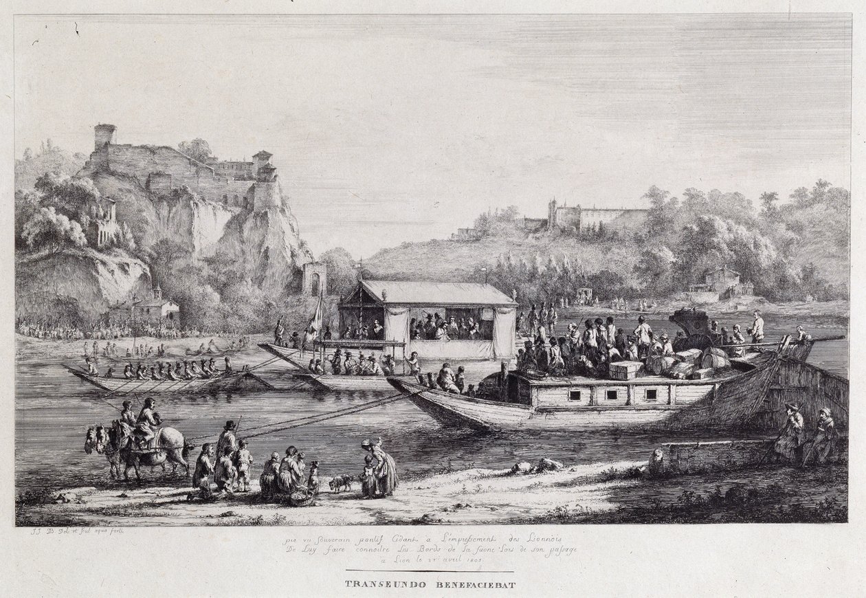 Passeio de barco no Sena, 1803 de Jean Jacques de Boissieu