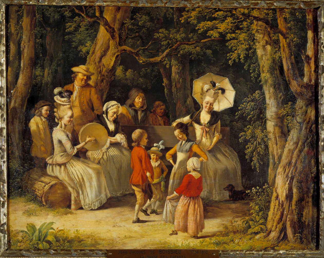 Dança Infantil Século XVIII (óleo sobre tela) de Jean Jacques de Boissieu