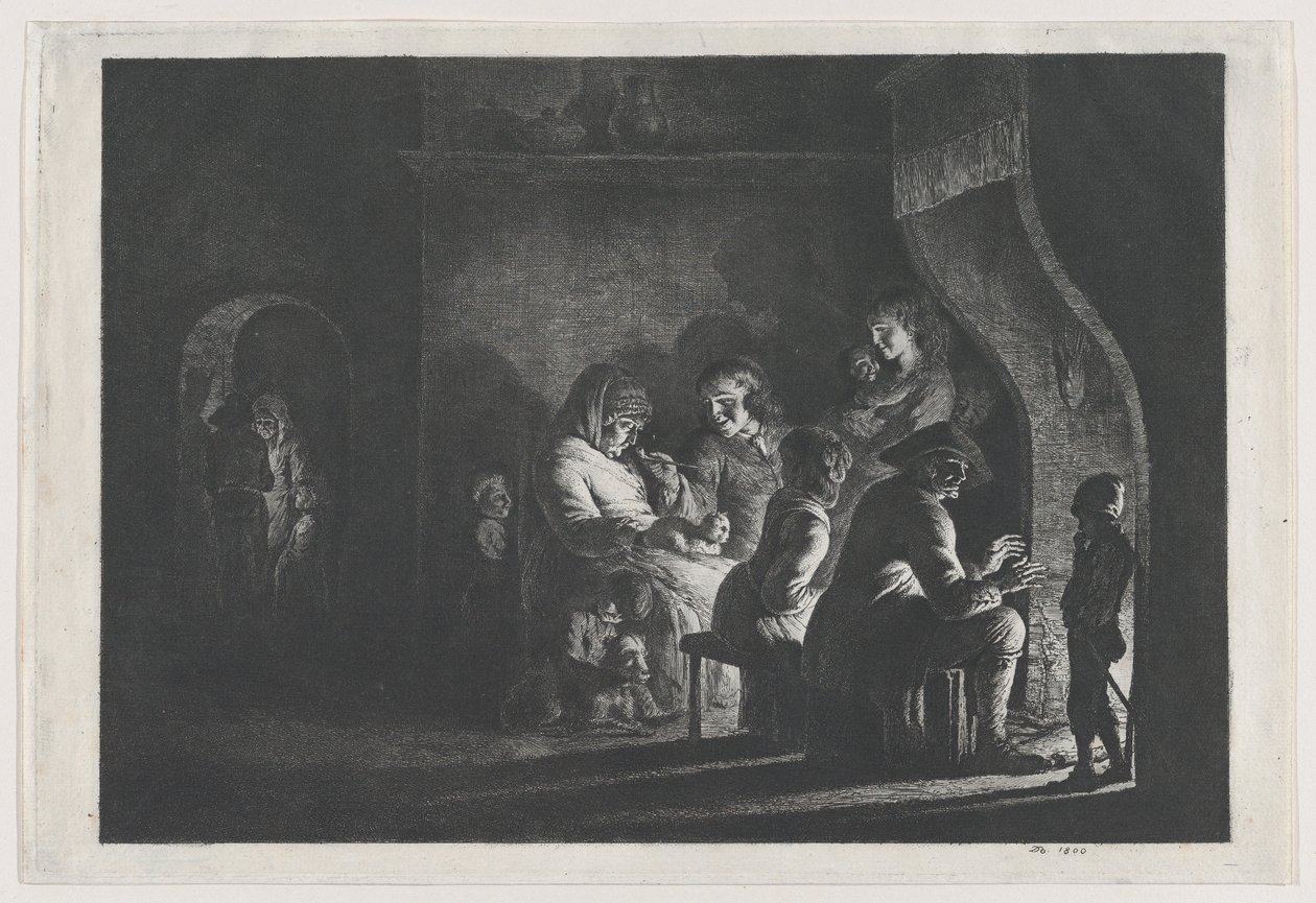 Noite na Aldeia, 1800. de Jean Jacques de Boissieu