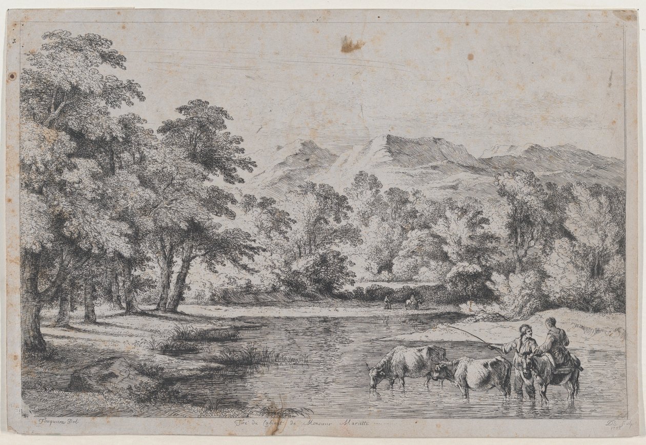 Paisagem depois de Fouquières, 1772. de Jean Jacques de Boissieu