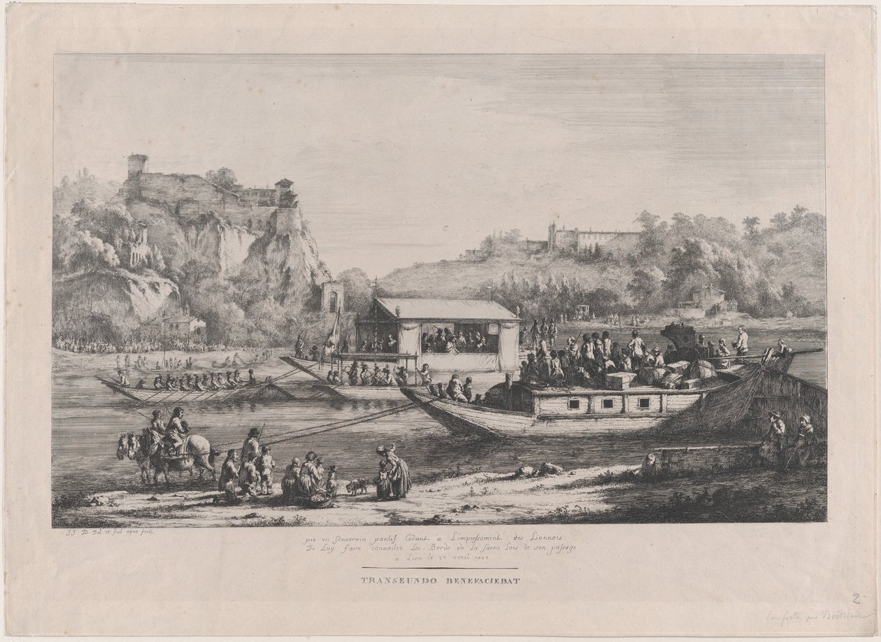 Papa Pio VII no Saône, 1805. de Jean Jacques de Boissieu