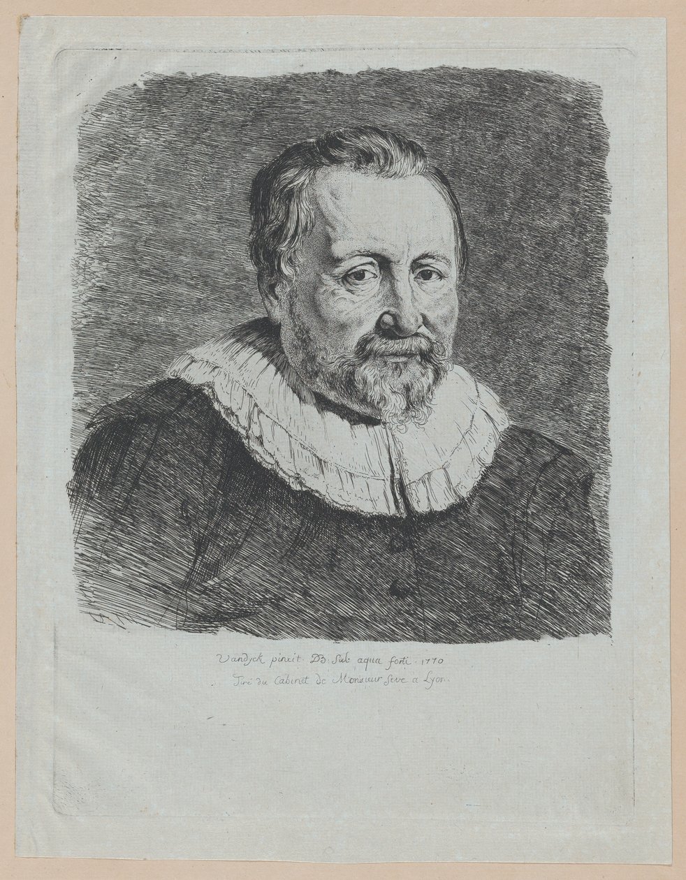 Retrato, depois de Van Dyck, 1770. de Jean Jacques de Boissieu
