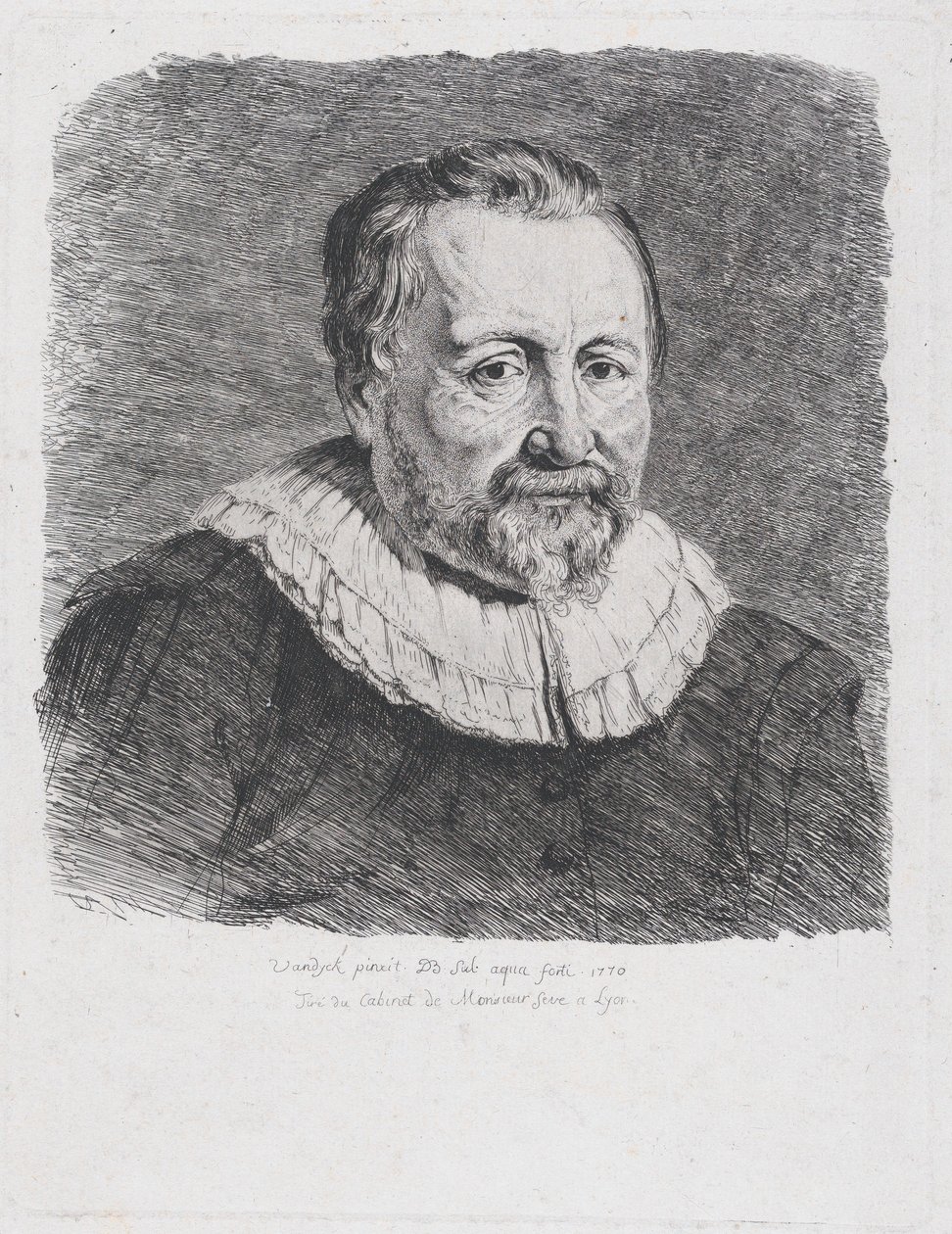 Retrato, depois de Van Dyck, 1770. de Jean Jacques de Boissieu