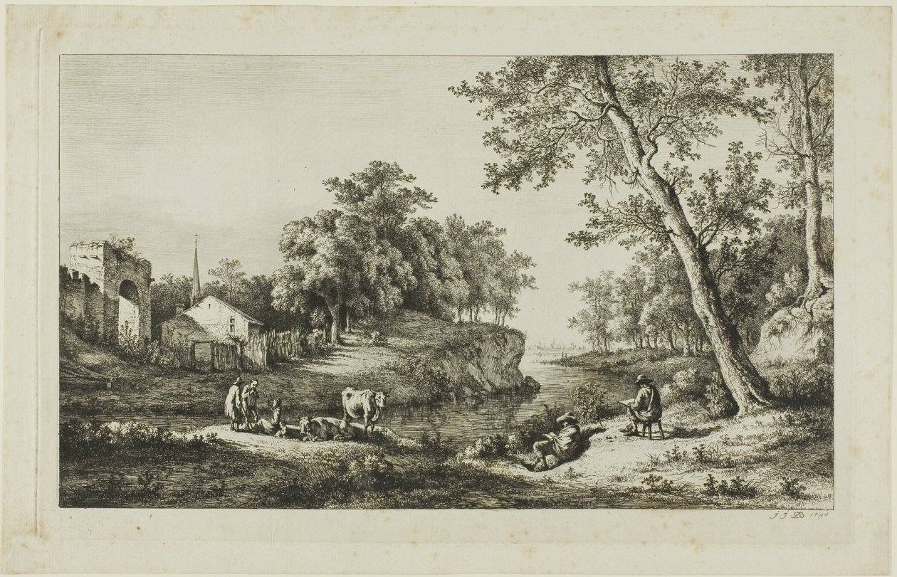 Paisagem rústica em Ambronay de Jean-Jacques de Boissieu