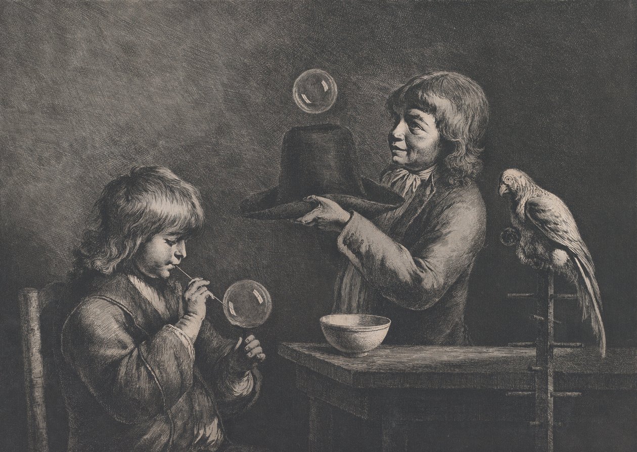 Bolhas de sabão, 1799. de Jean Jacques de Boissieu