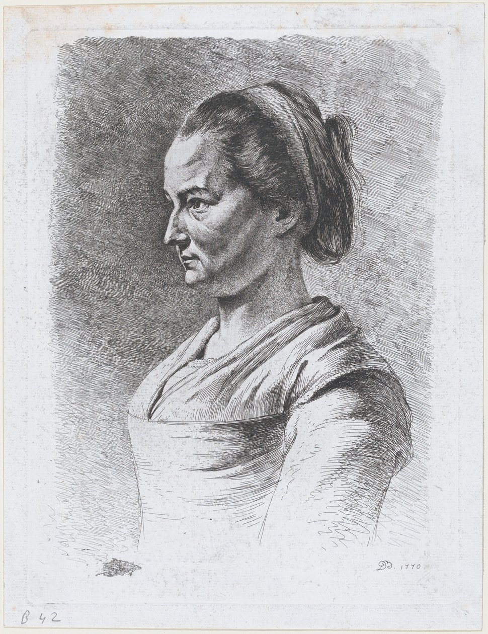 A enfermeira das crianças Josephine, 1770. de Jean Jacques de Boissieu