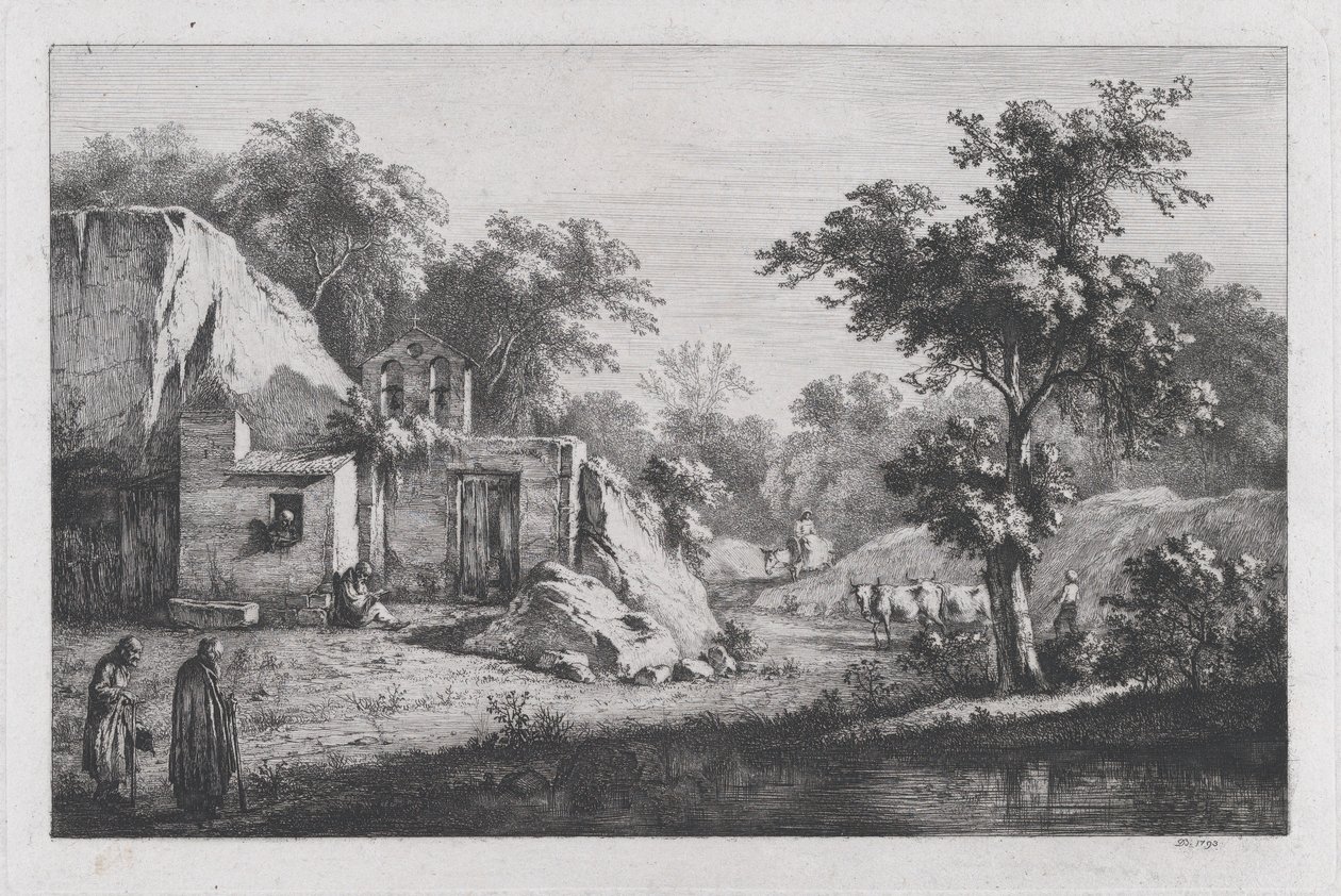 A Pequena Ermida, 1793. de Jean Jacques de Boissieu
