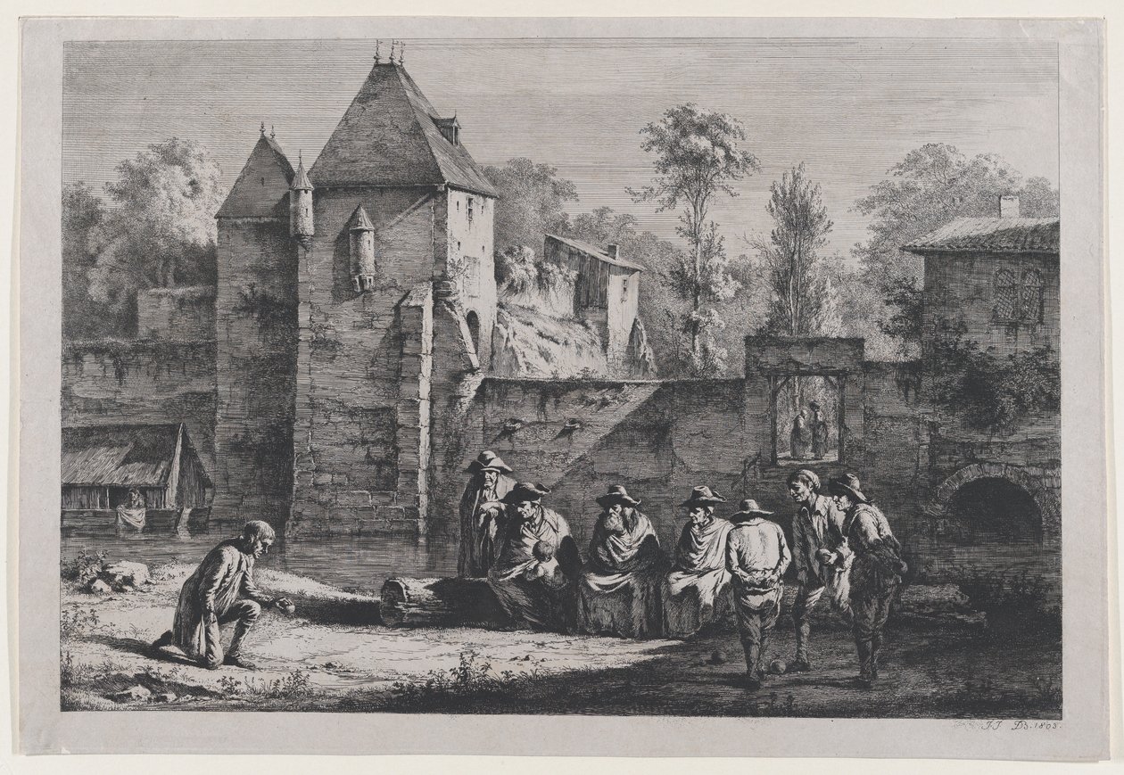 O antigo portão de Vaise, Lyon, 1803. de Jean Jacques de Boissieu