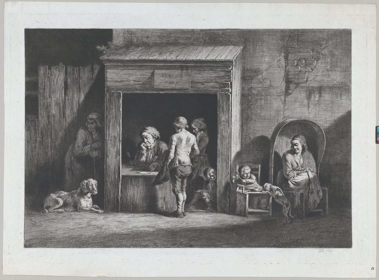 O Escrivão Público, 1790. de Jean Jacques de Boissieu