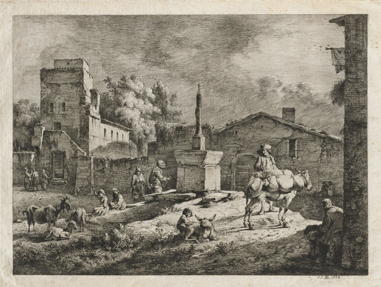 Vista de Saint-Andeol, 1774. de Jean Jacques de Boissieu