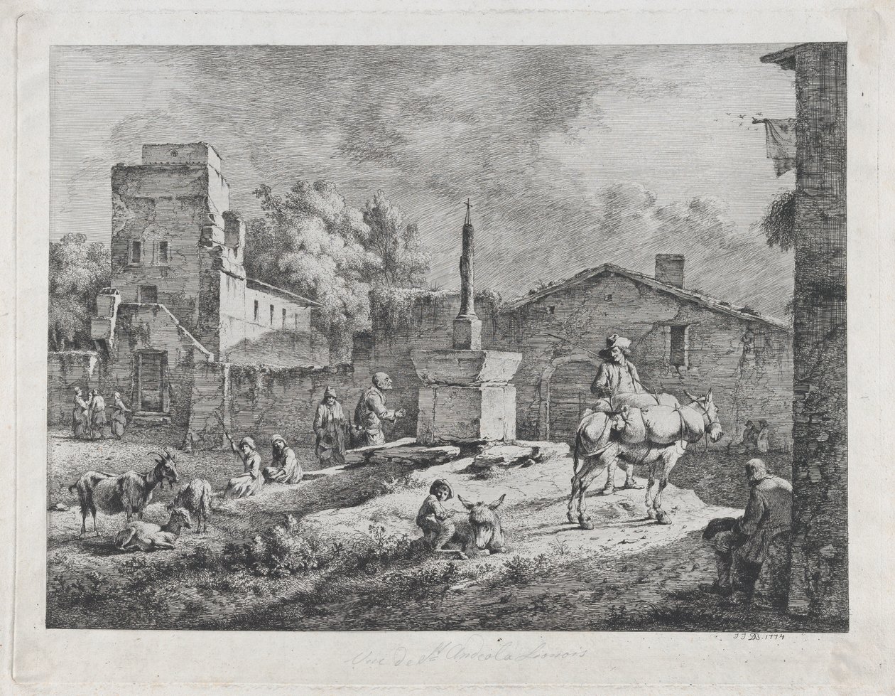 Vista de Saint-Andéol, 1774. de Jean Jacques de Boissieu