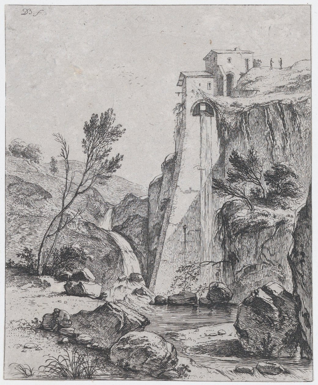 Cachoeira depois de Breenberg, 1764. de Jean Jacques de Boissieu