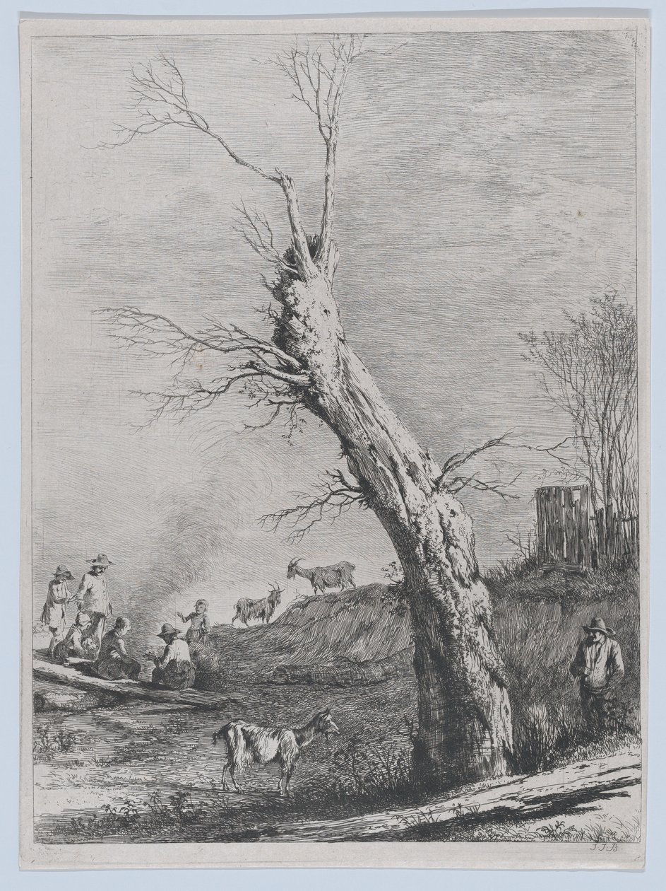 Inverno, após um desenho concluído em Saint-Chamond, 1795. de Jean Jacques de Boissieu