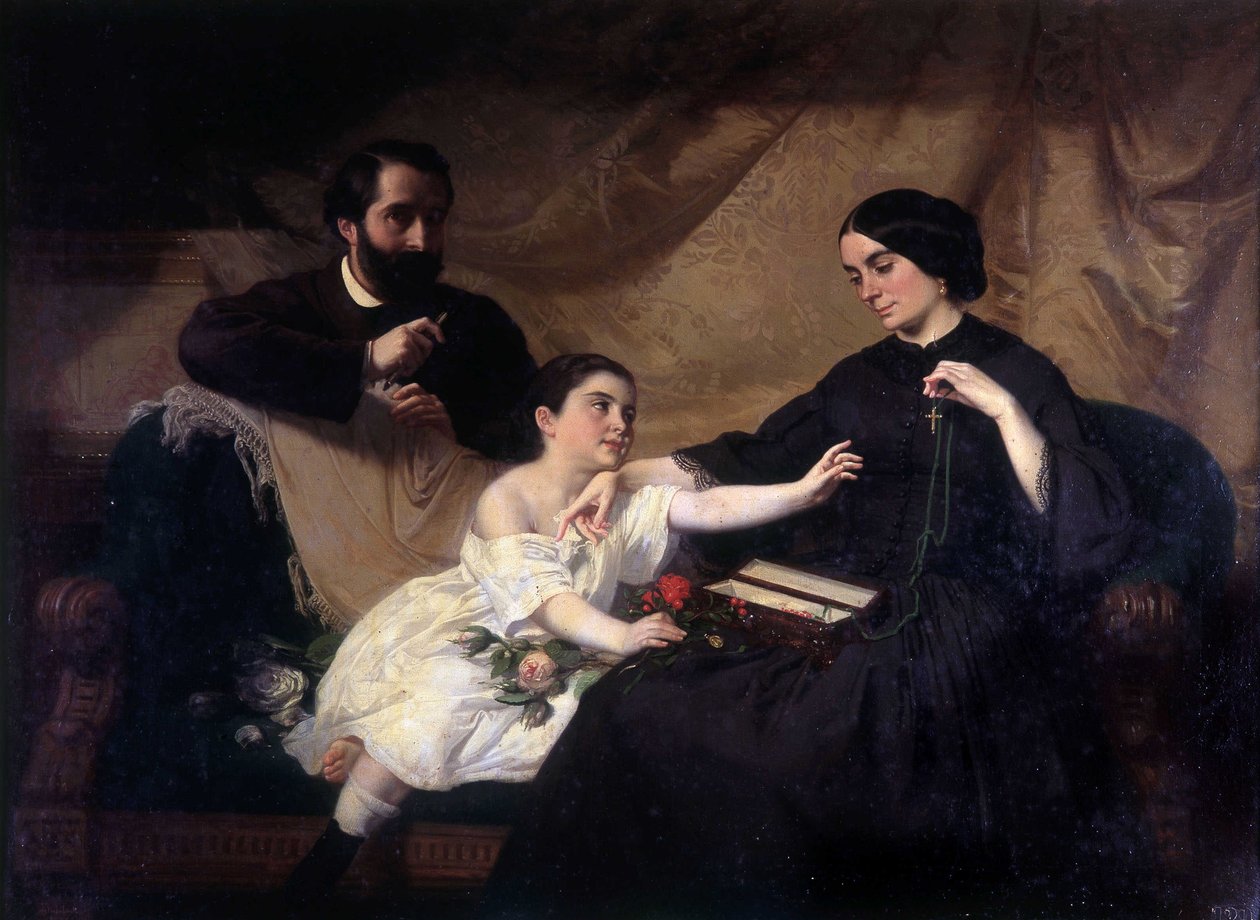 A minha família (óleo sobre tela) de Jean Jalabert
