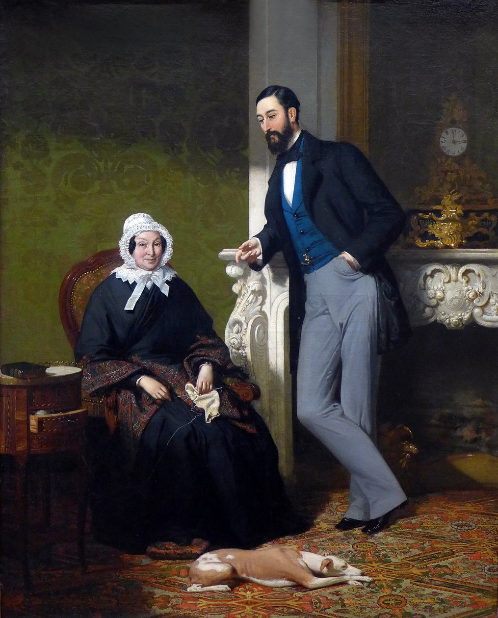 Retrato de Madame Coste née Reboulh e do seu filho Alphonse Coste-Reboulh de Jean Jalabert