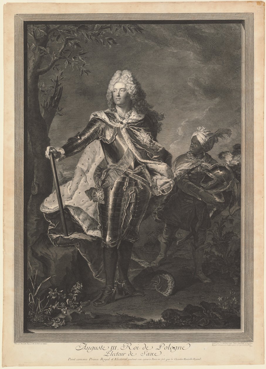 Agosto III. Rei da Polônia, 1750. de Jean Joseph Balechou