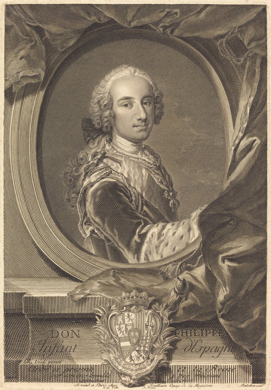 Don Philip, Infante da Espanha de Jean Joseph Balechou after Louis Rene de Vialy