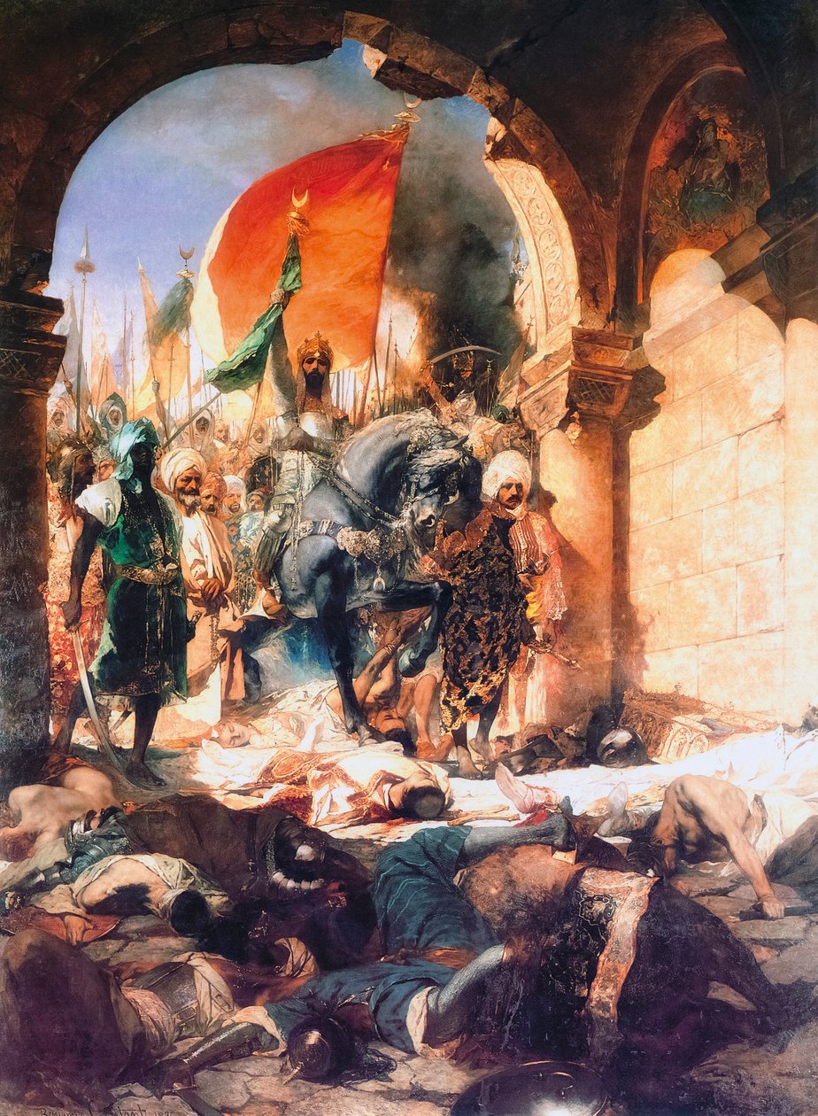 A entrada de Mehmed II em Constantinopla. de Jean Joseph Benjamin (after) Constant