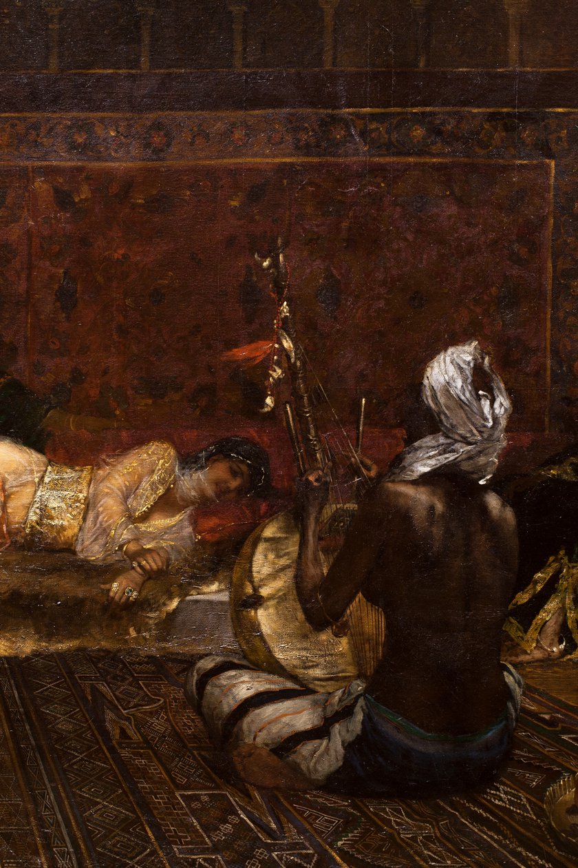 Interior de um harém em Marrocos (pormenor) de Jean Joseph Benjamin Constant