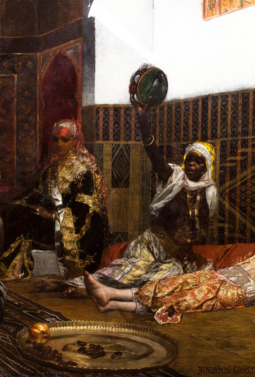 Interior de um harém em Marrocos (pormenor) de Jean Joseph Benjamin Constant